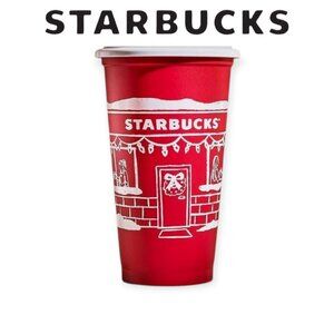 Starbucks 2025 Classic Red Holiday Cup Winter House Design Collectible 16oz Cup